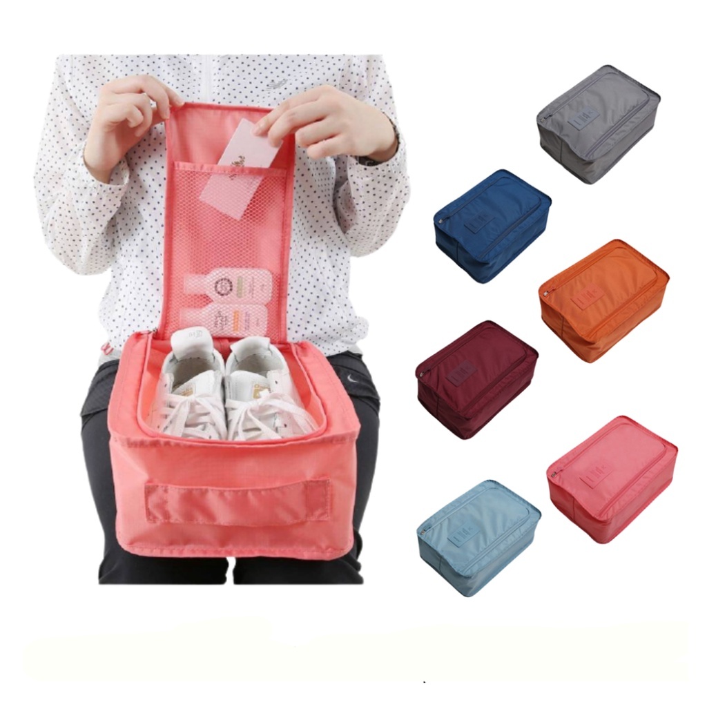 กระเป๋าเก็บรองเท้าแบบพกพาสำหรับเดินทาง กระเป๋าจัดระเบียบรองเท้าอเนกประสงค์