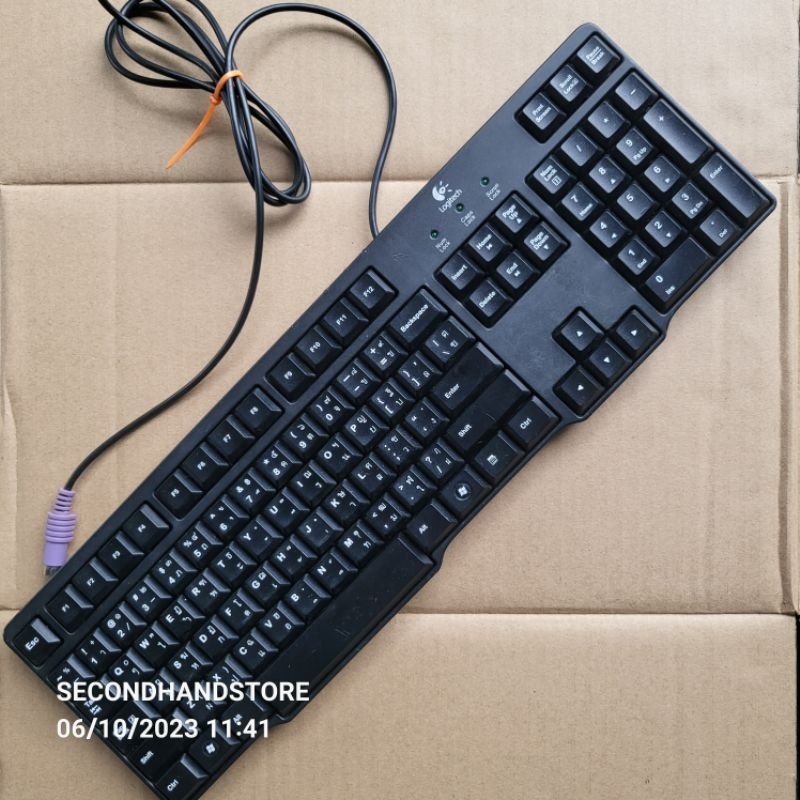 คีย์บอร์ด PC PS/2 LOGITECH CLASSIC KEYBOARD K100 ใช้ได้ปรกติ