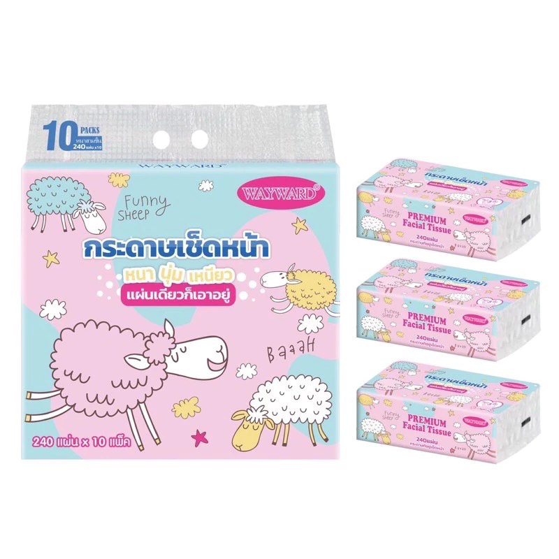 ทิชชู่ลายลายเเกะแบบยาวหนา 3 ชั้น ขายแยกกเสินเบบห่อ ห่อละ240เเผ่น สินค้าพร้อมส่งในไทย