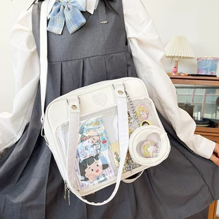 [พร้อมส่ง] 💟 Ita Bag กระเป๋าสะพาย หนัง PU พร้อมใบเล็กรูปหัวใจ ใส่ตุ๊กตา เข็มกลัด กันน้ำ กันฝุ่น