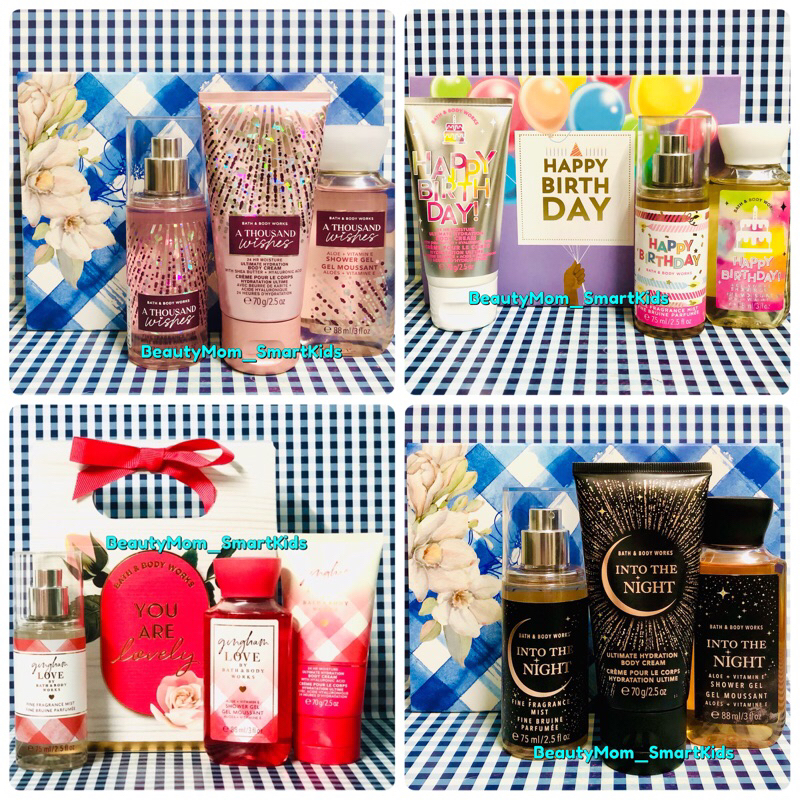 Bath & Body Works Signature Collection Travel set Sx3 pcs. ชุดบำรุงผิว 3 ชิ้นขนาดเดินทาง 88 g. ชุด 8 กลิ่นหอม ให้เลือก