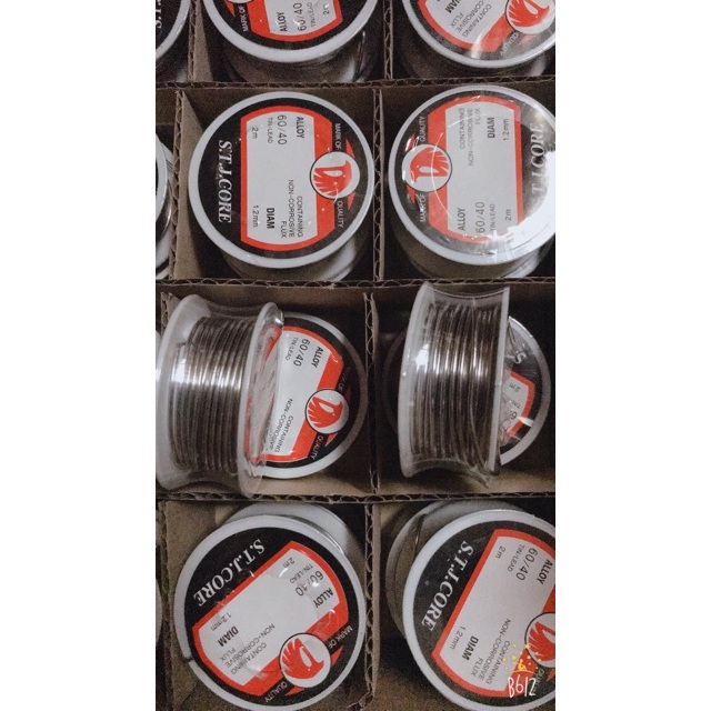 LEAN-2M-EO ตะกั่วบัดกรี 60/40 5ไส้ ยาว 2เมตร แท้ 100% พร้อม ฟลัค เชื่อมง่าย