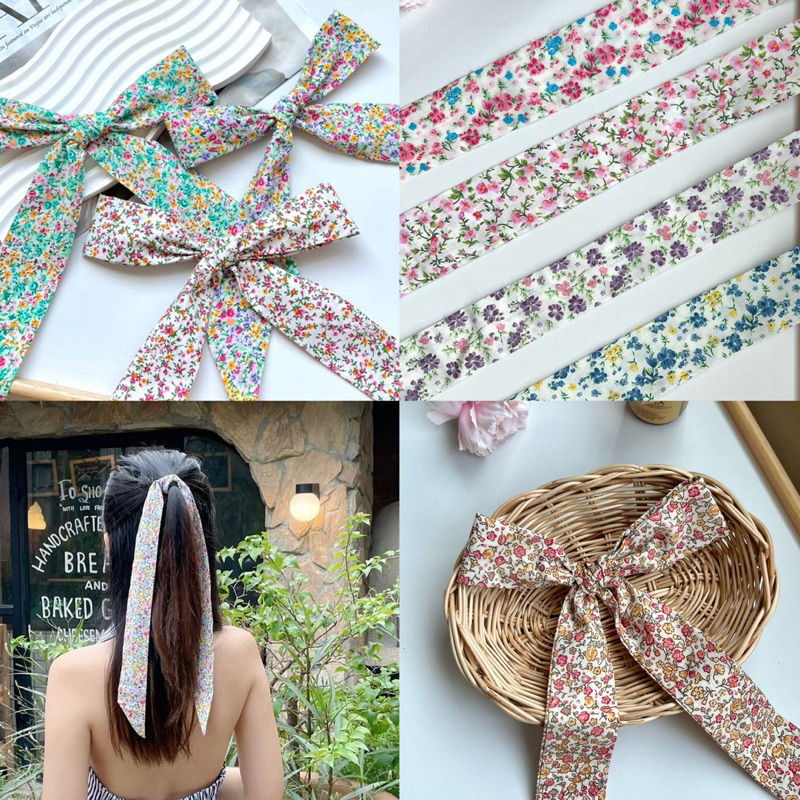 MINMI สินค้าพร้อมส่ง RAINNY โบว์ผูกผมตะมุ ต้อนรับหน้าฝน น่ารักสดใสแบบ 10/10 จ้า