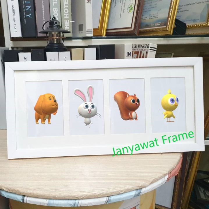 กรอบรูปพร้อมเม้า 4×6นิ้ว -3 ภาพ ,  4×6นิ้ว – 4 ภาพ กรอบของขวัญ น่ารักสุดๆราคาน่ารักด้วยครับพร้อมกระจก ขาตั้ง หูแขวนผนัง