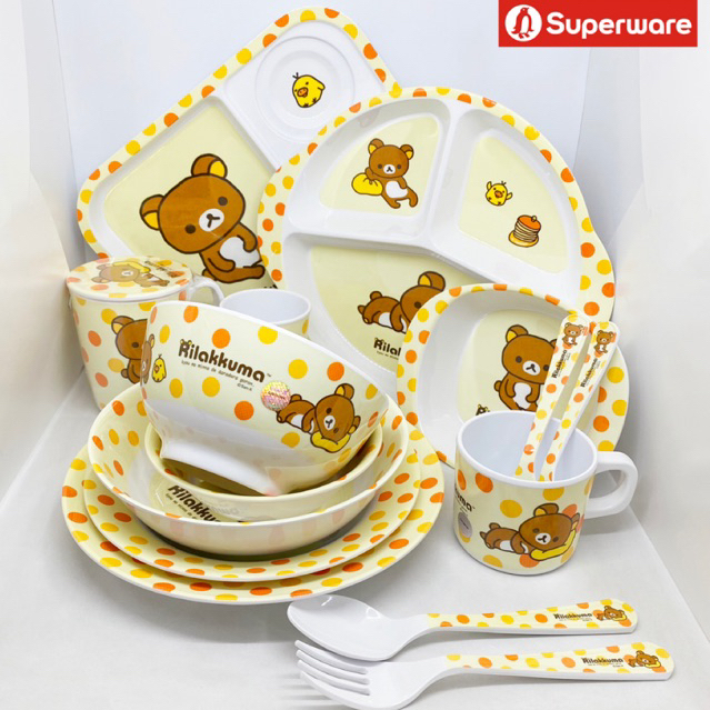 Rilakkuma -ฟีลกู้ด จานข้าว แก้วน้ำ เมลามีน ริลัคคุมะ ศรีไทยซุปเปอร์แวร์ Superware  [ขายเป็นชิ้น/เลือกรหัสสินค้า]
