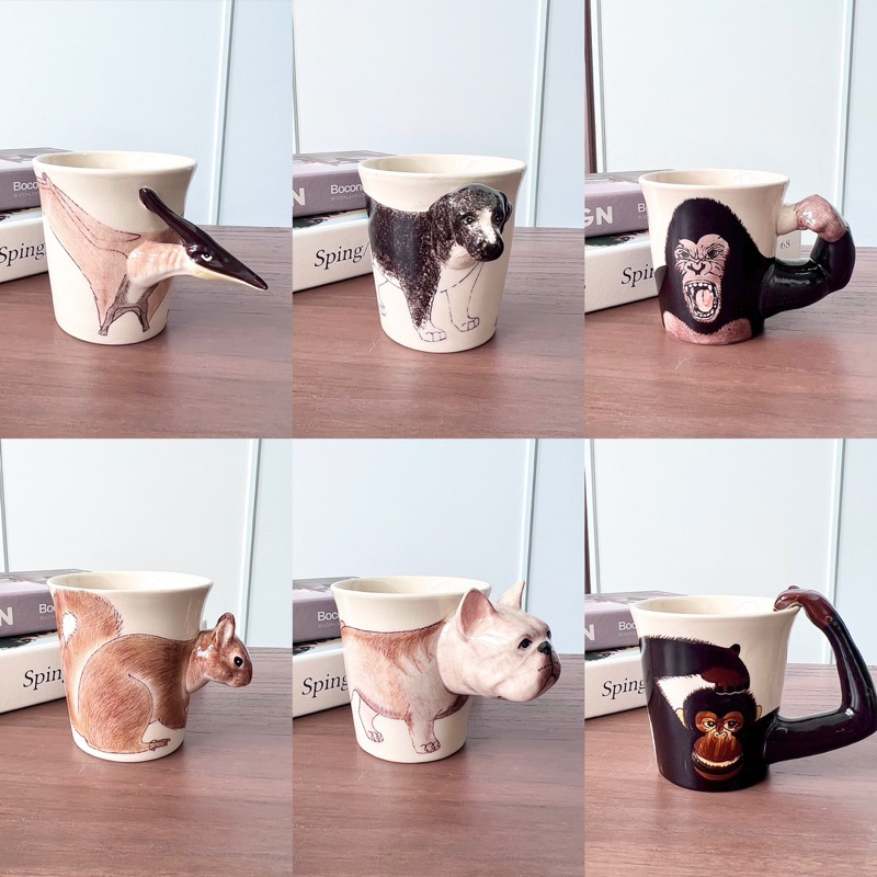 แก้วกาแฟเซรามิค รูปหัวสัตว์ 🩷มีกล่อง🩷