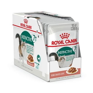 Royal Canin - Instinctive 7+ (Gravy) อาหารแมวเปียกในน้ำเกรวี่ สำหรับแมวสูงอายุ 7 ปีขึ้นไป 12 ซอง