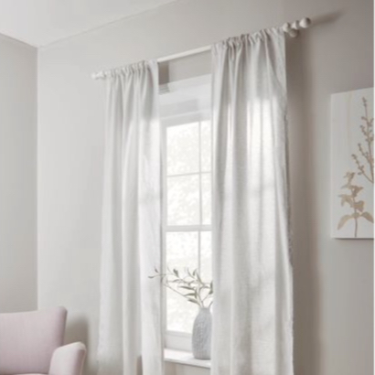 แนะนำ ผ้าม่าน ผ้าม่านหน้าต่าง ประตู สไตล์เกาหลี ม่านยาว สีขาว (แบบสอดราง ไม่ผ่ากลาง) มินิมอล ขนาดกว้าง 110 ซม. 1 ผืน ม่านลอน ราคาพิเศษ มีเก็บเงินปลายทาง