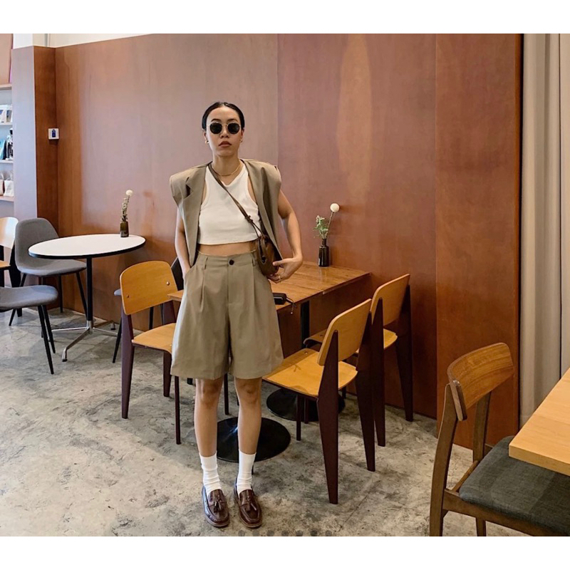 ❌Sold Out❌ พร้อมส่ง | 🤎🤎 Tawny vest suit set แบรนด์ PPLAIN  🦫