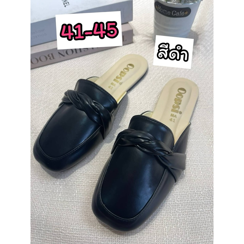 มาเพิ่มแล้ว🎉 รองเท้าไซส์ใหญ่41-45 เปิดส้นโบว์ม้วนส้นแบนรุ่นใหม่ ❌แนะนำบวกไซส์ด้วยนะคะ ทรงเรียวค่ะ❌พร้อมส่งทุกวันเลยจ้า🚚