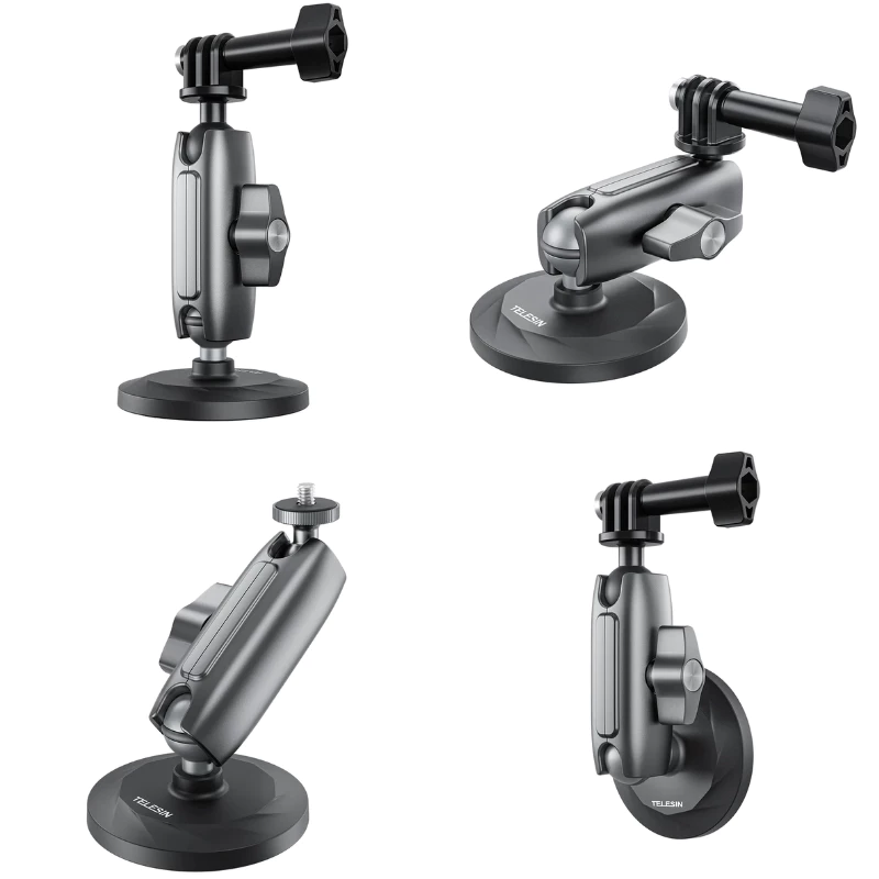Telesin Gopro , DJI Osmo360 / Action 6 / 5Pro / 4 / 3 , Insta360 Magnetic Aluminum Alloy 360 rotary Mount thumbnail 7