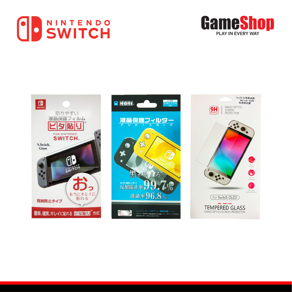 Nintendo Switch : Screen Protective Film นินเทนโด้ สวิตช์ ฟิล์มติด กันรอย ฟิล์มกระจก สำหรับ นินเทนโด้ สวิช V.2 Lite OLED
