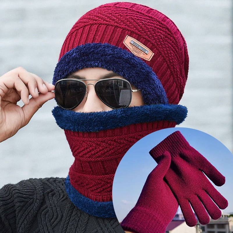 (3ชิ้นเซ็ต)  TB170  หมวกไหมพรม+ปลอกคอ+ถุงมือ - รูปที่ 2