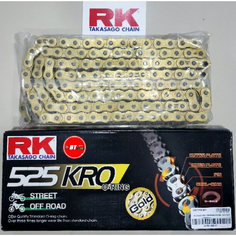 โซ่ RK 525 KRO O-Ring สีทอง