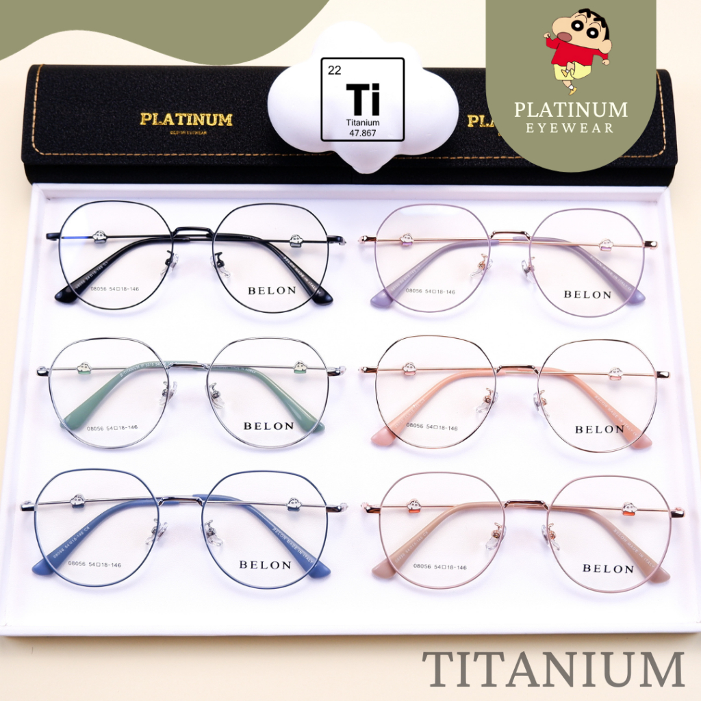 กรอบแว่นตาไทเทเนียม​ Platinum​ ของแท้​ 100% Titanium​ IP​ รุ่นใหม่หนากว่าเดิม น้ำหนักเบา​ มีบริการตัดเลนส์สายตา รุ่น5315