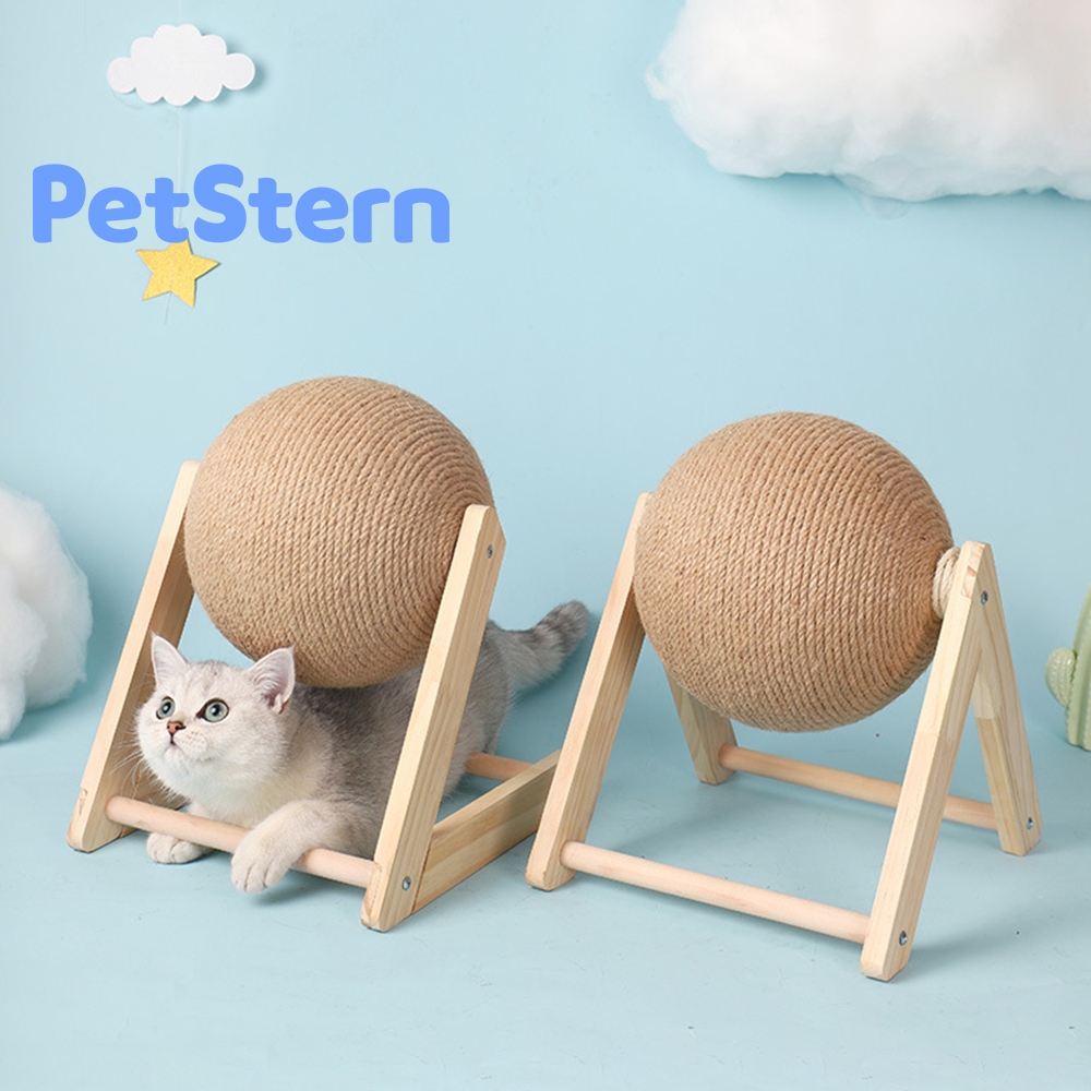 PetStern ของเล่นแมว ที่ลับเล็บแมว ที่ฝนเล็บแมวลูกบอล คอนโดแมว ที่ฝนเล็บแมวขนาดใหญ่ ของเล่นแมวต้นไม้และคอนโดแมวที่ข่วนเล็