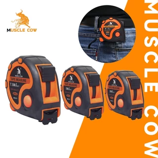 MUSCLE COW ตลับเมตร ตลับเมตรหุ้มยาง เกรดพรีเมี่ยม ขนาด 3.5m 5m 7.5m ตลับเมตร วัดแม่น ความยาวเต็ม หุ้มยาง แข็งแรง ทนทาน