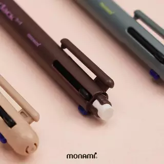 Monami รุ่น O'Clack ปากกาลูกลื่น 3 ระบบ และดินสอกดในตัว ปากกา 3+1 รุ่นโอแคล็ค