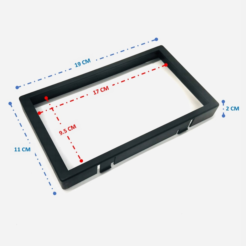 กรอบวิทยุ 2 DIN 7นิ้วติดรถยนต์ กรอบสำเร็จสำหรับใส่วิทยุ 2 DIN สีดำแบบหนา สำหรับวิทยุติดรถยนต์ขนาด 7น