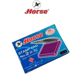 HORSE ตราม้า แท่นประทับตรา Horse No.2 แบบพลาสติก H-22 (Size 7cm.x11cm.) จำนวน 1 อัน