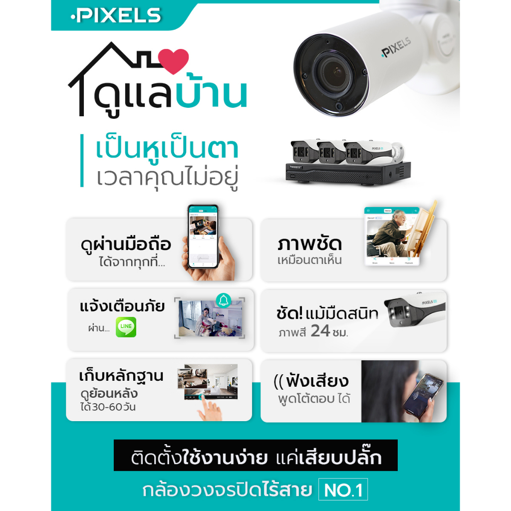 (เฉพาะลูกค้าที่ซื้อชุด X- series ผ่าน Shopee ของร้านเท่านั้น) PTZ PX-2020 All New 3.0 MP 1CH กล้องไร้สายสัญญาณ 3 ล้าน
