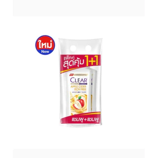 [1ขวด]/[แพ็คคู่] เคลียร์ปั้มแชมพูขจัดรังแค 350ml.(1+1)