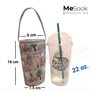 MeSook ปลอกแก้วเก็บความเย็น​ กระเป๋าใส่แก้ว​เก็บความเย็น ถุงใส่แก้วเก็บความเย็น (ขนาดใส่แก้วพลาสติก Yeti และTyeso)