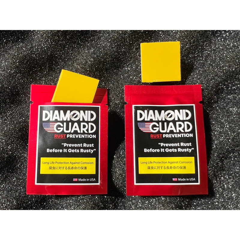 แผ่นป้องกันสนิม Diamondguard - Rust Prevention แห้งสะอาดปราศจากสนิมในกล่องปืน กล่องนาฬิกา-เครื่องมือ+อุปกรณ์โลหะทุกชนิด