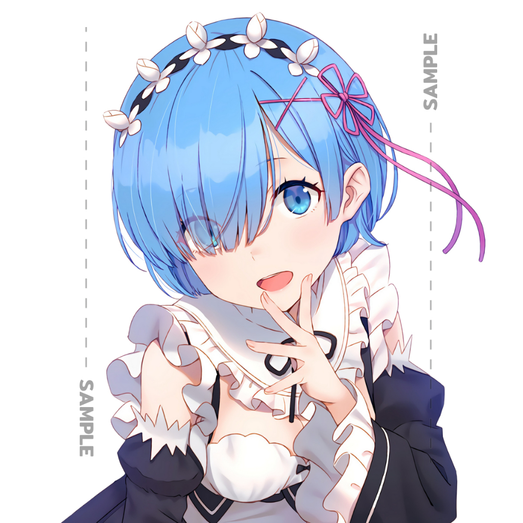 Rem Anime สติ๊กเกอร์ 2 แผ่น Rem Anime 2023 Sticker Re ZERO รีเซทชีวิต ฝ่าวิกฤตต่างโลก Starting Life 