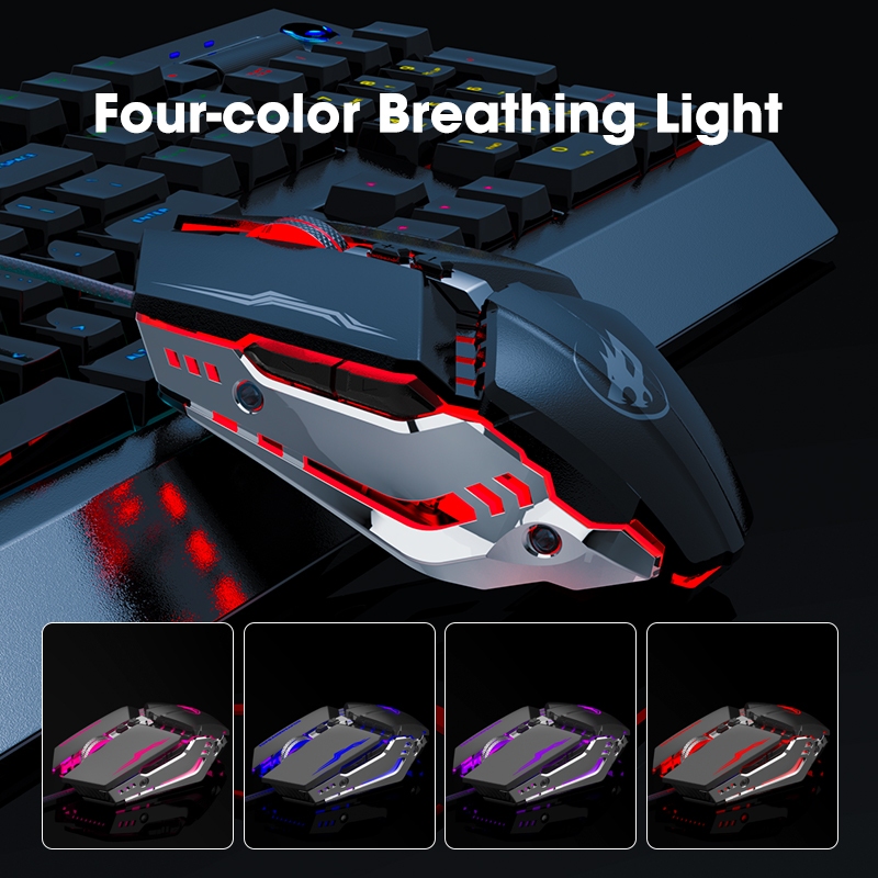 เมาส์สำหรับเล่นเกมเมาส์ USB เมาส์แบบมีสาย Backlit ERGONOMIC Mouse 36000 DPI 7 ปุ่มตั้งโปรแกรมได้