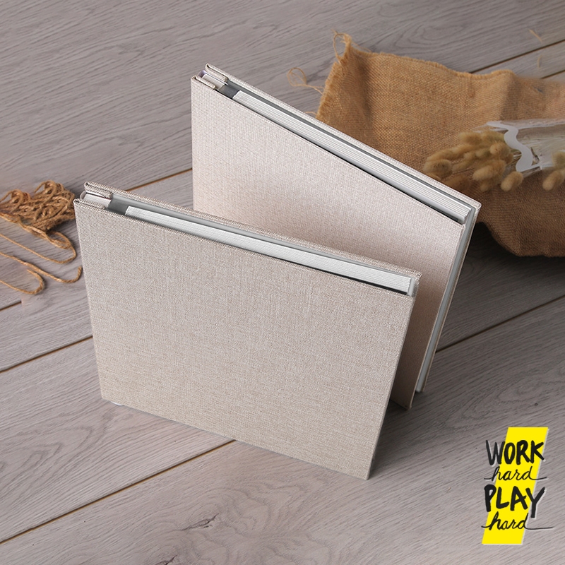 WHPH Shop อัลบั้มรูป DIY ขนาดใหญ่ แบบแปะ 40 หน้า 20 แผ่น อัลบั้มใส่รูป photobook ปกผ้า