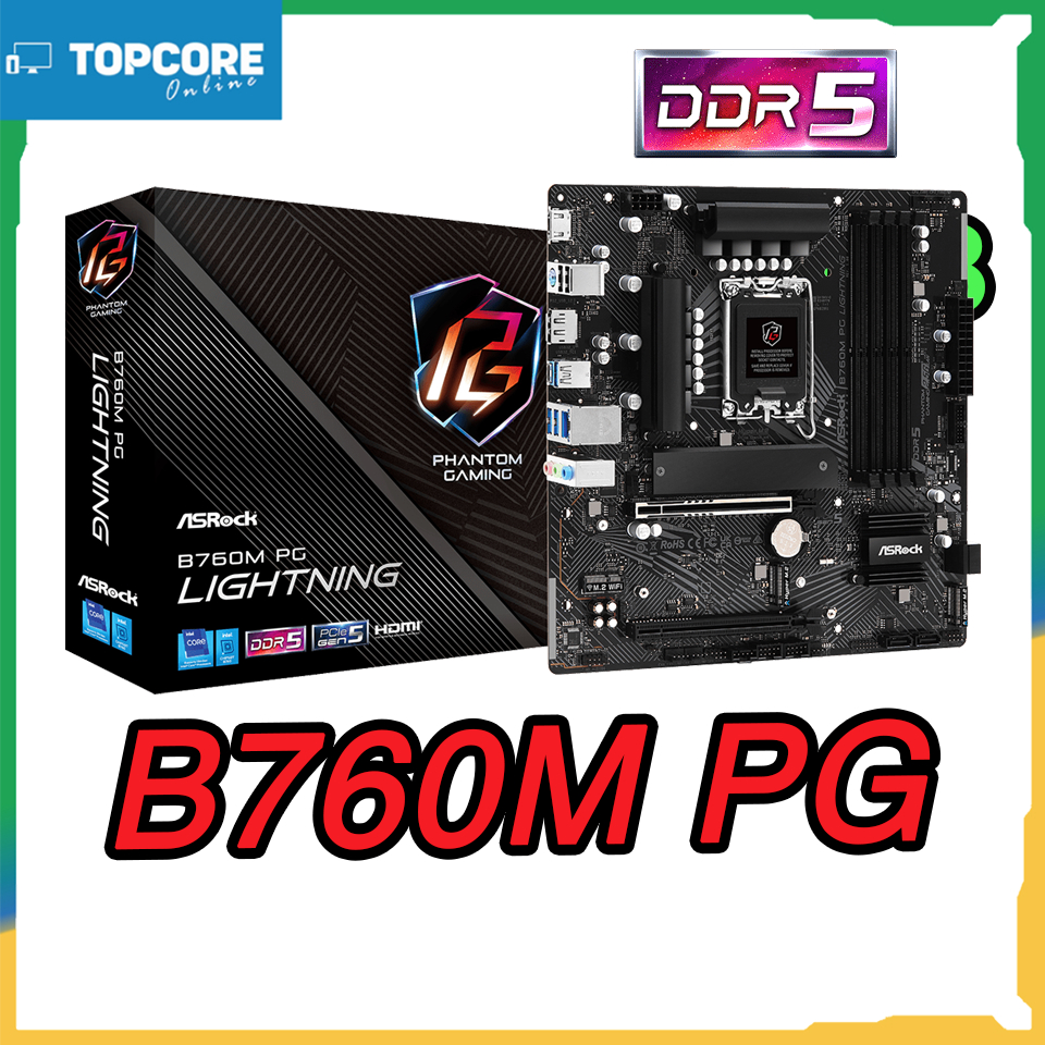 MAINBOARD (LGA1700) ASROCK B760M PG LIGHTNING DDR5