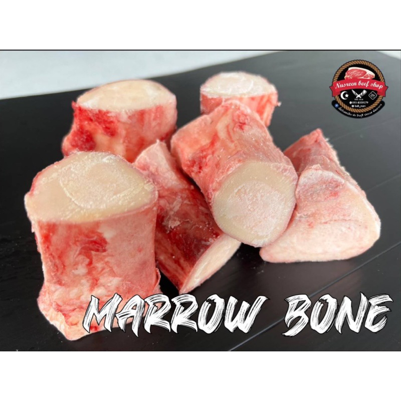 กระดูกไขข้อวัว**ดูดไขกระดูกวัว**Marrow Bone**4pcs/packสะอาดฮาล้าล