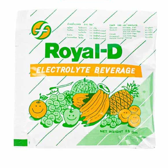Royal-D เครื่องดื่มเกลือแร่ รสผลไม้รวม รอแยล-ดี เกลือแร่ ผงเกลือแร่ 25 g (ซอง)