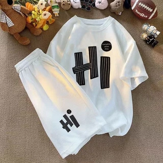 ⚡️ พร้อมส่ง⚡️ (เสื้อ + กางเกงขาสั้น)​ผู้ชาย สไตค์ เกาหลี สวมใส่สบาย