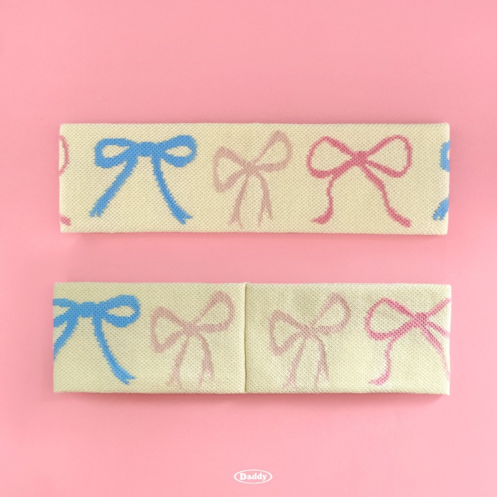 DADDY | Ribbon Headbands ที่คาดผมลายโบว์ สีครีม   สุดน่ารัก