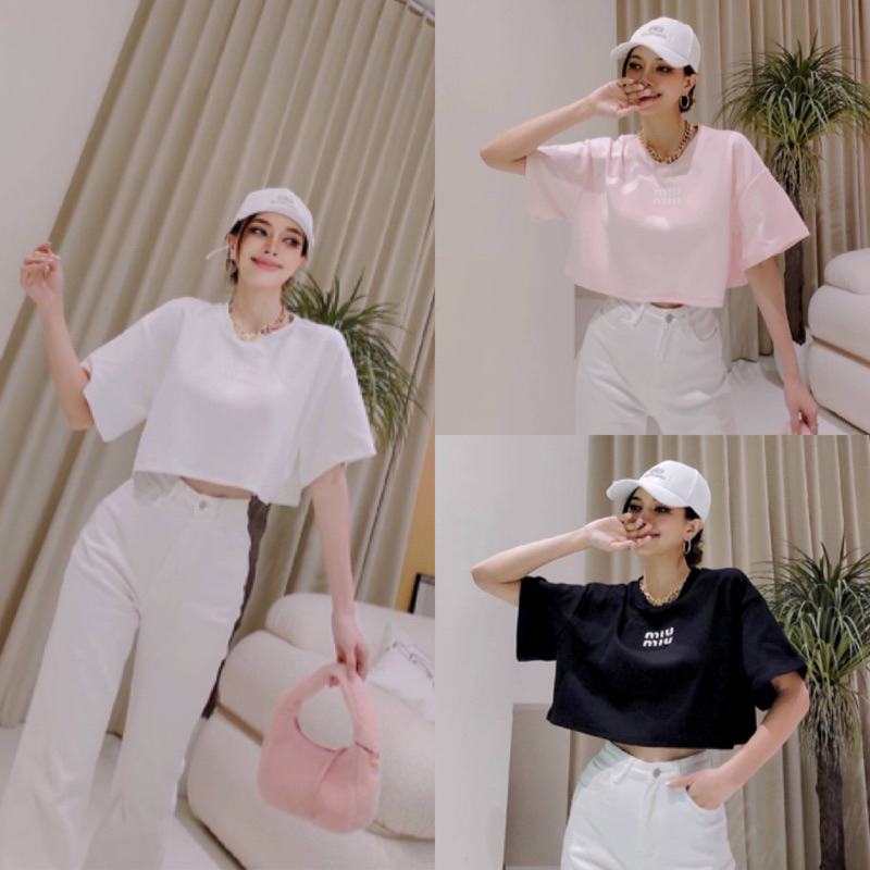 MIU CROP : เสื้อครอปทรงสวย เรียบหรู ผ้าเนื้อดีมาก✨
