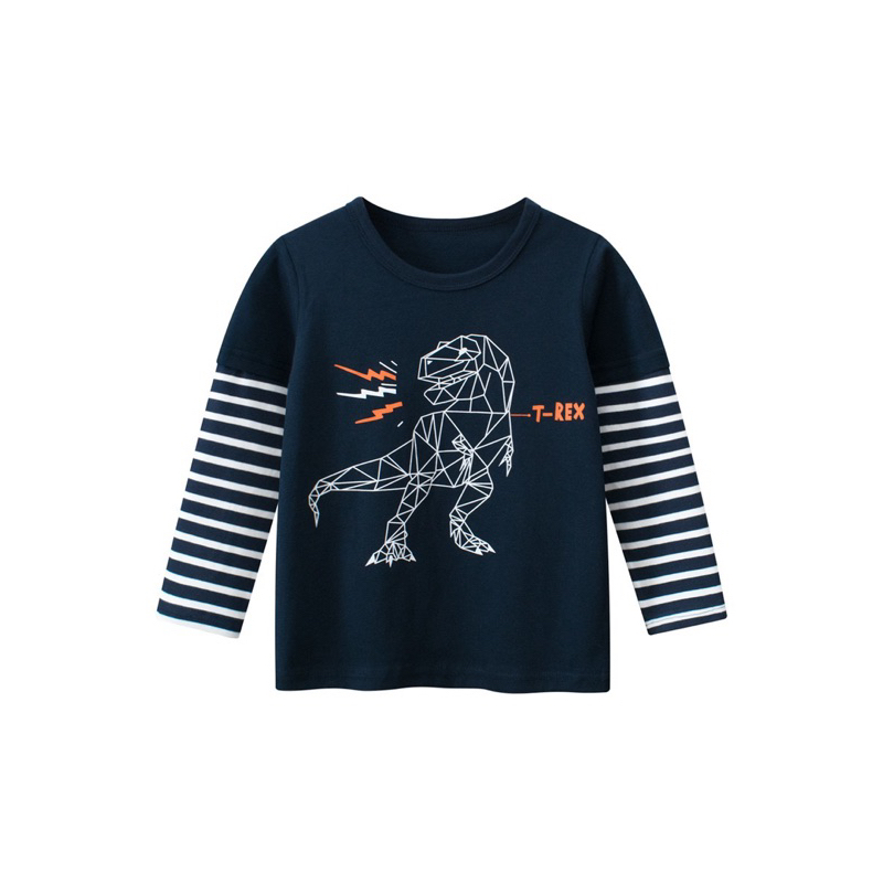 3258 27kids เสื้อแขนยาวเด็ก T-REX สายฟ้า