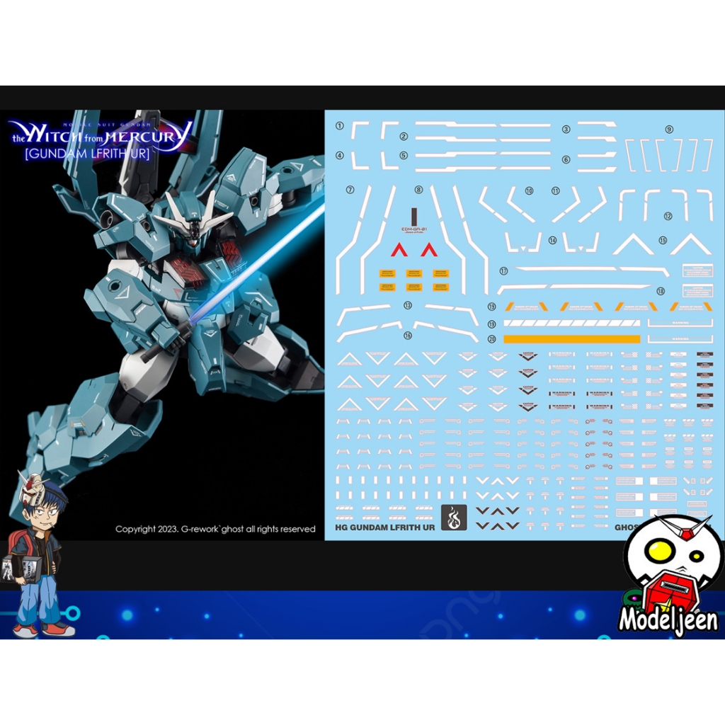 (Ghost Decal) Water Decal 159 HG1/144 Gundam Lfrith Ur