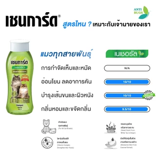 Chaingard เชนการ์ดเนเชอรัล แชมพูแมว ขนาด 200-500ml ส่วนผสมจากธรรมชาติ สำหรับแมวและลูกแมวทุกสายพันธุ์