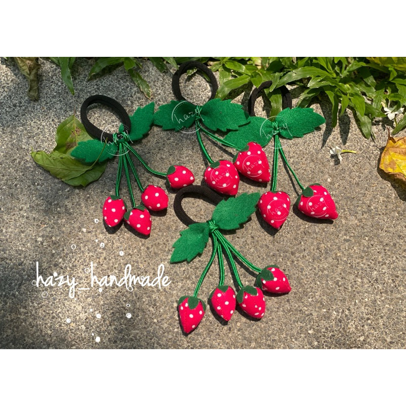 ยางรัดผม ยางรัดผมผลไม้ สีสันสดใส ยางรัดผมแม้ว ยางรัดผมชาวเขา
