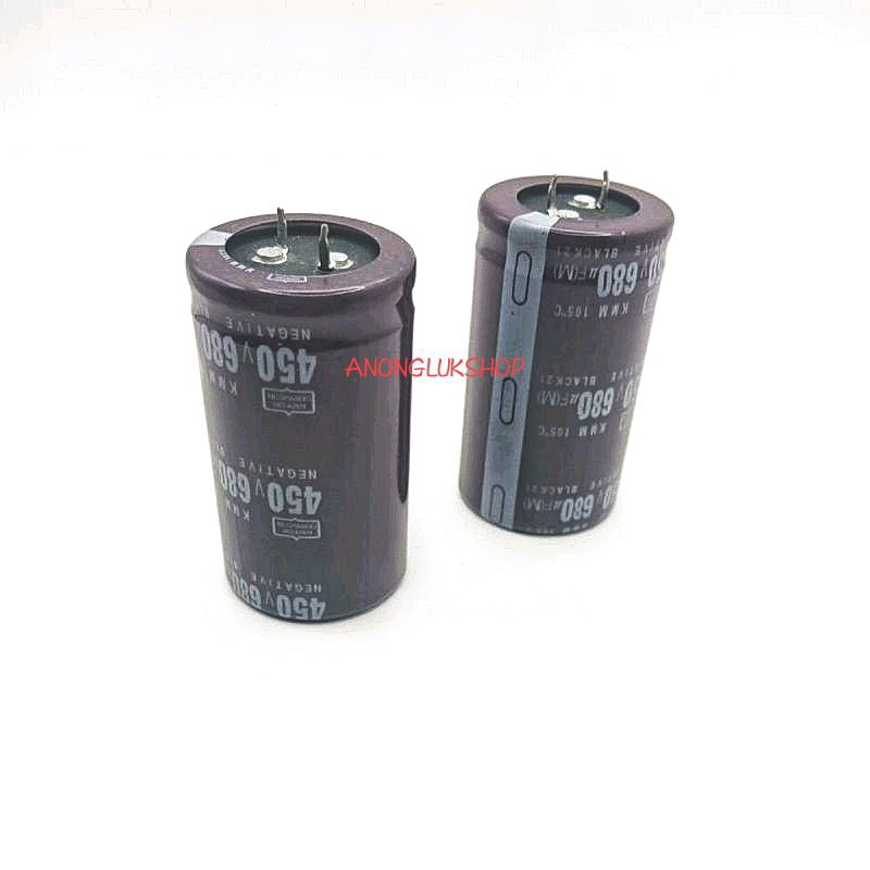 1ตัว👉👉C680MF C680UF CAPACITOR 450V คาปาซิเตอร์ขาเคี้ยวระยะขา 10มิล ขนาด 35x60มิล