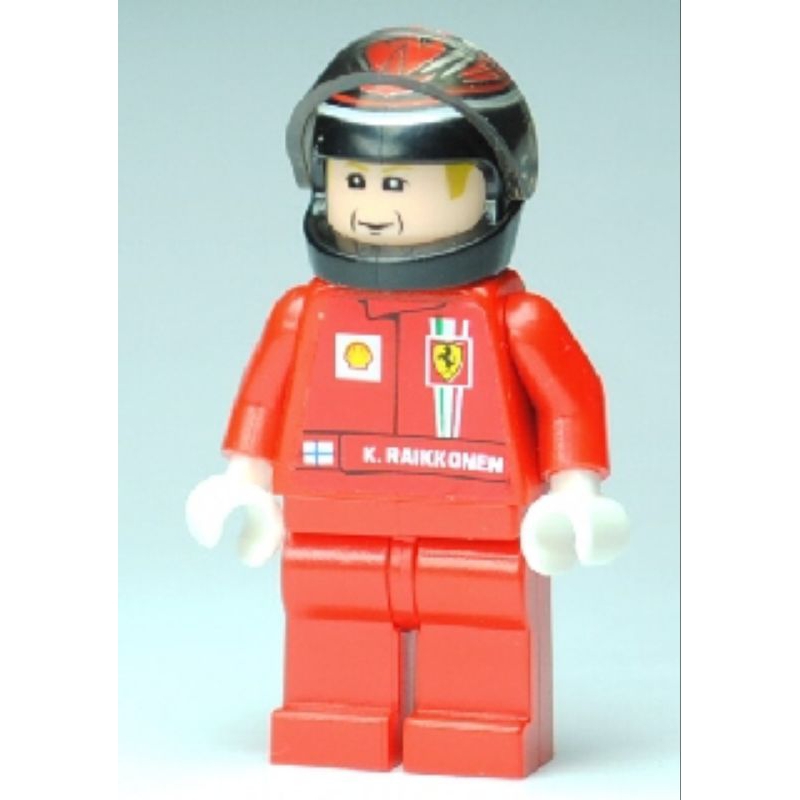 Lego Minifigures - F1 Ferrari - K. Raikkonen with Helmet Black Printed - with Torso StickersItem รหั