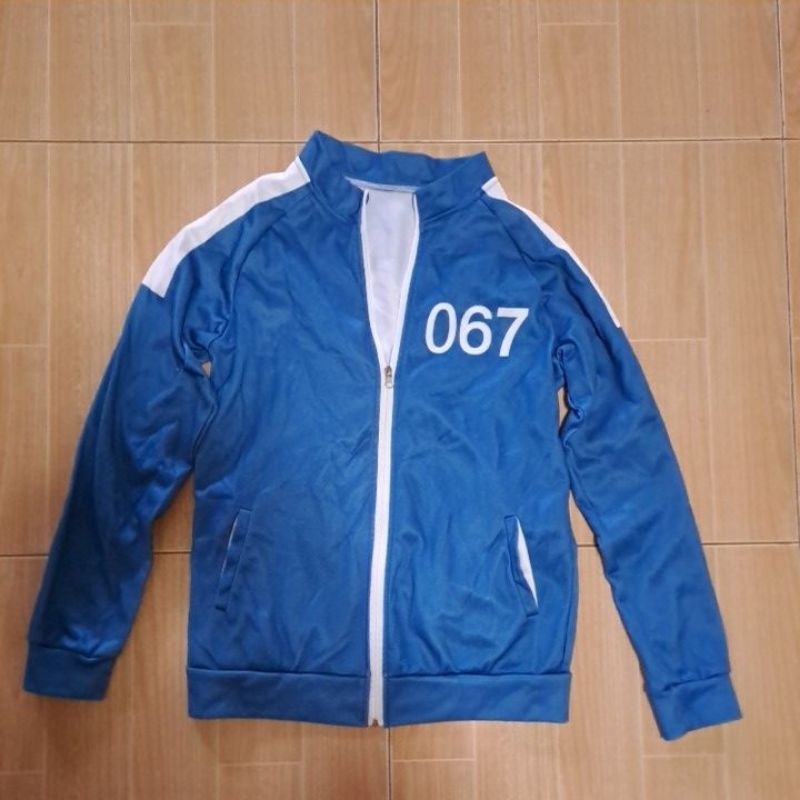 เสื้อแขนยาวกันหนาว squid game 067 ซีรีส์ดัง สีเขียวฟ้า