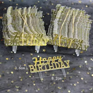 ป้ายปักเค้ก ป้าย Happy Birthday ขนาดเล็ก แพค100ชิ้น