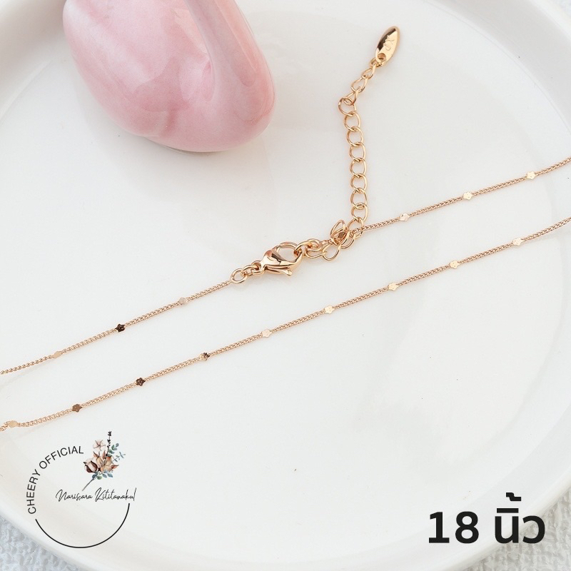 พร้อมส่ง!! สร้อยคออิตาลี18Kสร้อยคอเกาหลี สร้อยคอ XUPING สีโรสโกลด์ ไม่ลอก ไม่ดำ ใส่อาบน้ำได้ ลายเยอะ