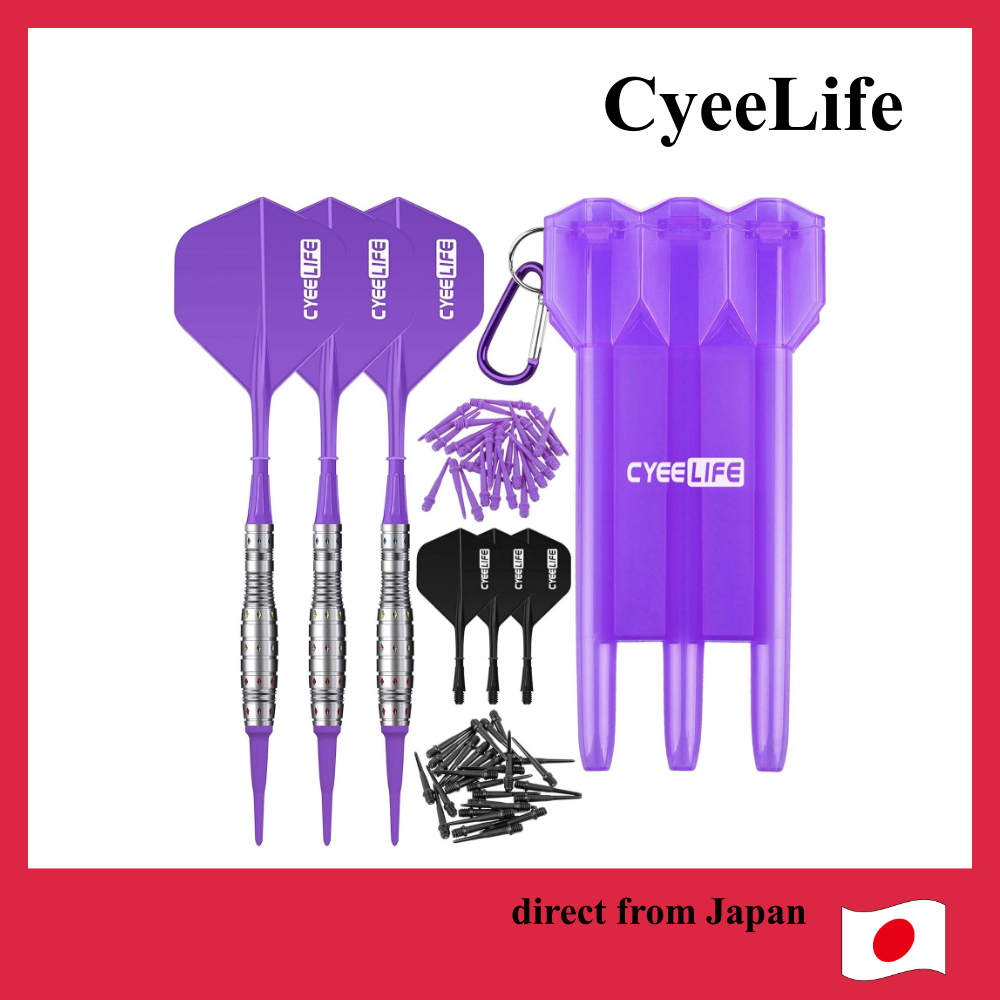 CyeeLife 90% ทังสเตน 16g ลูกดอกมืออาชีพ + กล่องลูกดอก + หางพลาสติก 6 อัน + ปลายลูกดอก 60 อัน (16g-TS12B) [ส่งตรงจากญี่ปุ่น]