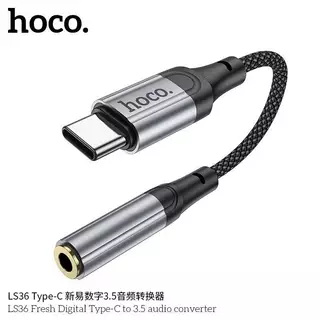 ✅ HOCO LS36 ตัวแปลงช่องหูฟัง Type-C / iOS / USB to 3.5 mm รองรับ iOS 15 / Pad ฟังเพลง + คุยโทรศัพท์ Audio Converter hc5