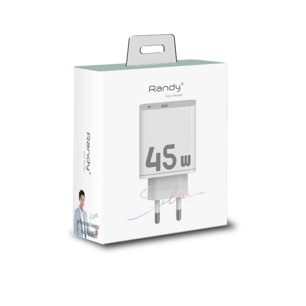 [ โค้ดลด ]Randy หัวชาร์จมือถือ อะแดปเตอร์ชาร์จเร็ว 45W Power Delivery Fast Charger Adapter  45 วัตต์ ราคา ถูกที่สุด ดีลบีเคเค แกลเลอรีภาพที่ 9