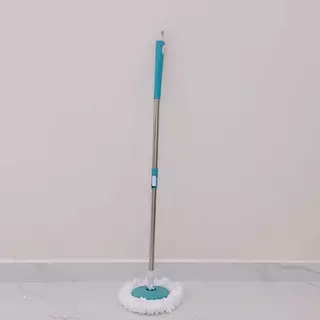At.Houseone ไม้ถู ไม้ถูพื้น Spin Mop 360 องศา (ด้าม+ผ้า 1 ผืน) ใช้กับถังปั่น ประหยัดแรง